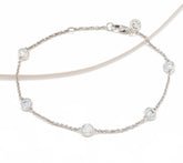 Effy Lab Grown Diamond Station Bracelet, 14K White Gold - 7-1/4"